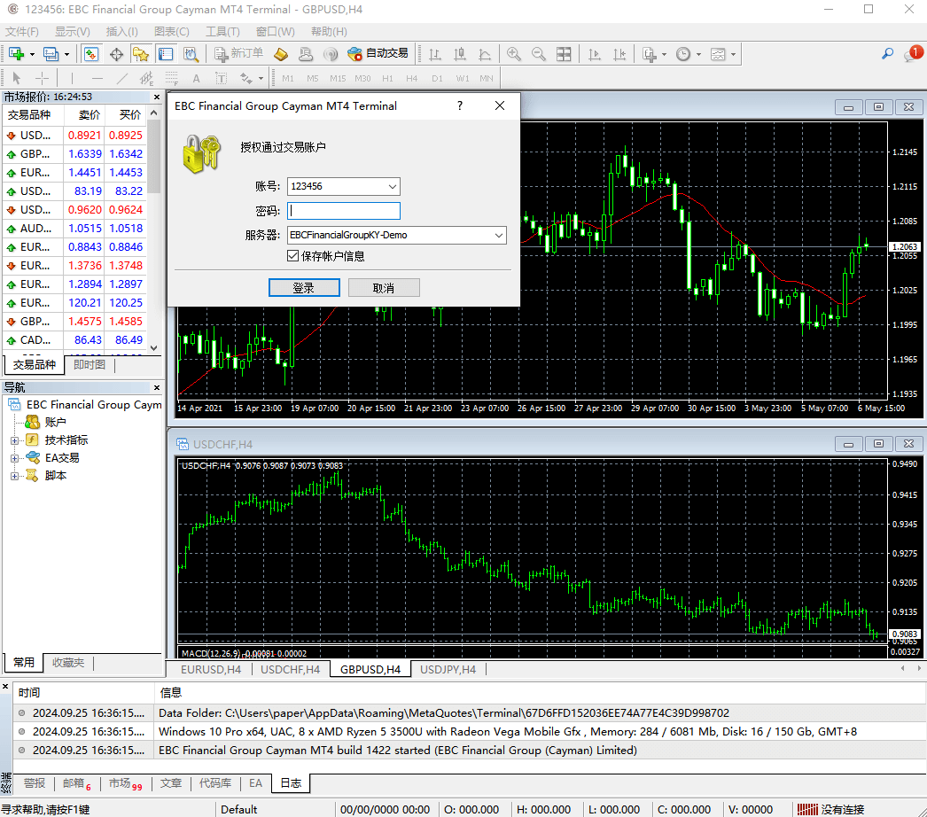 MT4安装完成程序启动界面