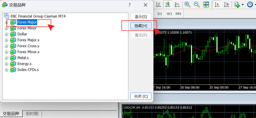 MT4电脑端交易品种设置
