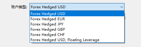 MT5帳戶類型選擇