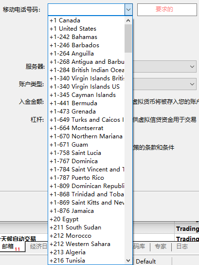 MT5帳戶註冊手機號碼要求