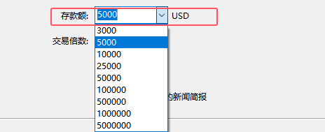 MT4類比帳號註冊-存款額