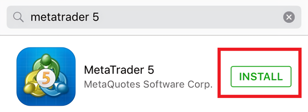 MT5苹果手机App Store安装