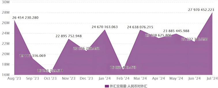 外汇交易量(人民币)