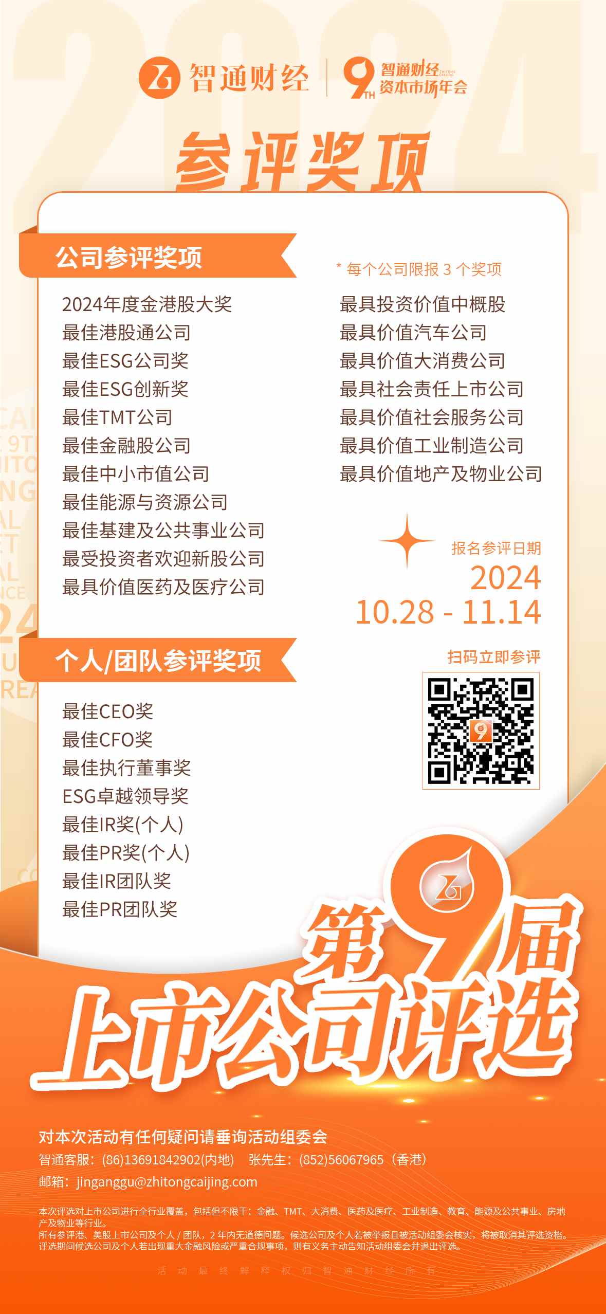 “第九届智通财经资本市场年会”上市公司评选报名通道正式开启！ - 图片1