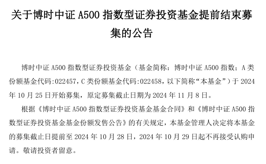 “买、买、买”停不下来！A500指数基金再现提前结募 募集热度已“引领”近期基金市场 - 图片1