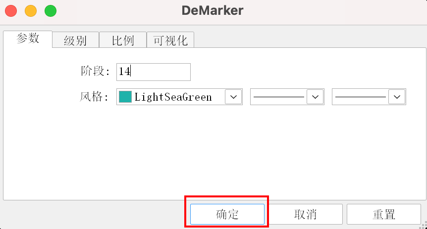 MT5 Mac版指标设置完成确认