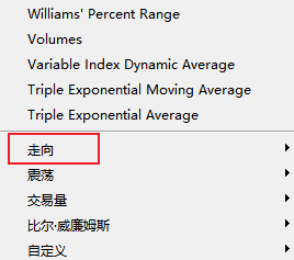 MT5电脑版指标类型选择-走向