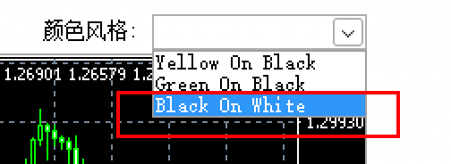 MT4苹果电脑版颜色属性设置-颜色风格选择