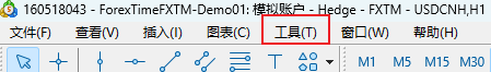 MT5电脑版菜单栏-工具