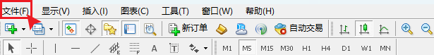 MT4电脑版菜单栏-文件
