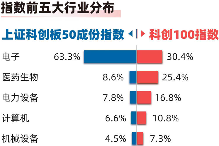 科创板（前五大指数行业）