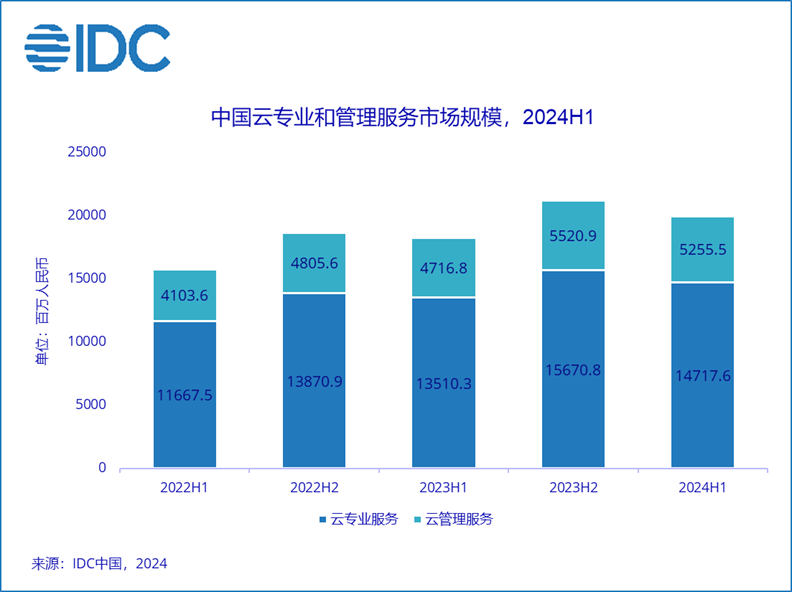 IDC：上半年中國雲端專業與管理服務市場規模達199.7億元 年成長9.6% - 圖片1