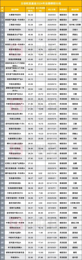 2024主動權益基金業績排位出爐：雷志勇大幅領先奪冠 金梓才5只產品霸榜前十 AI成大贏家 - 圖片1