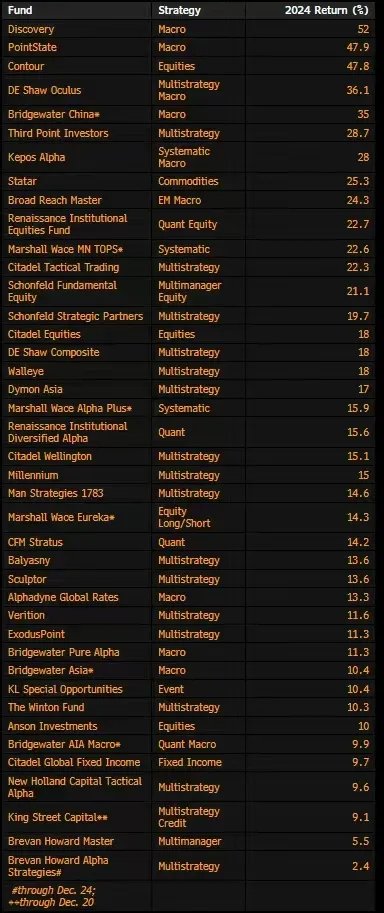 24年對沖基金業績：虎崽，宏觀與多策略平台 - 圖片1