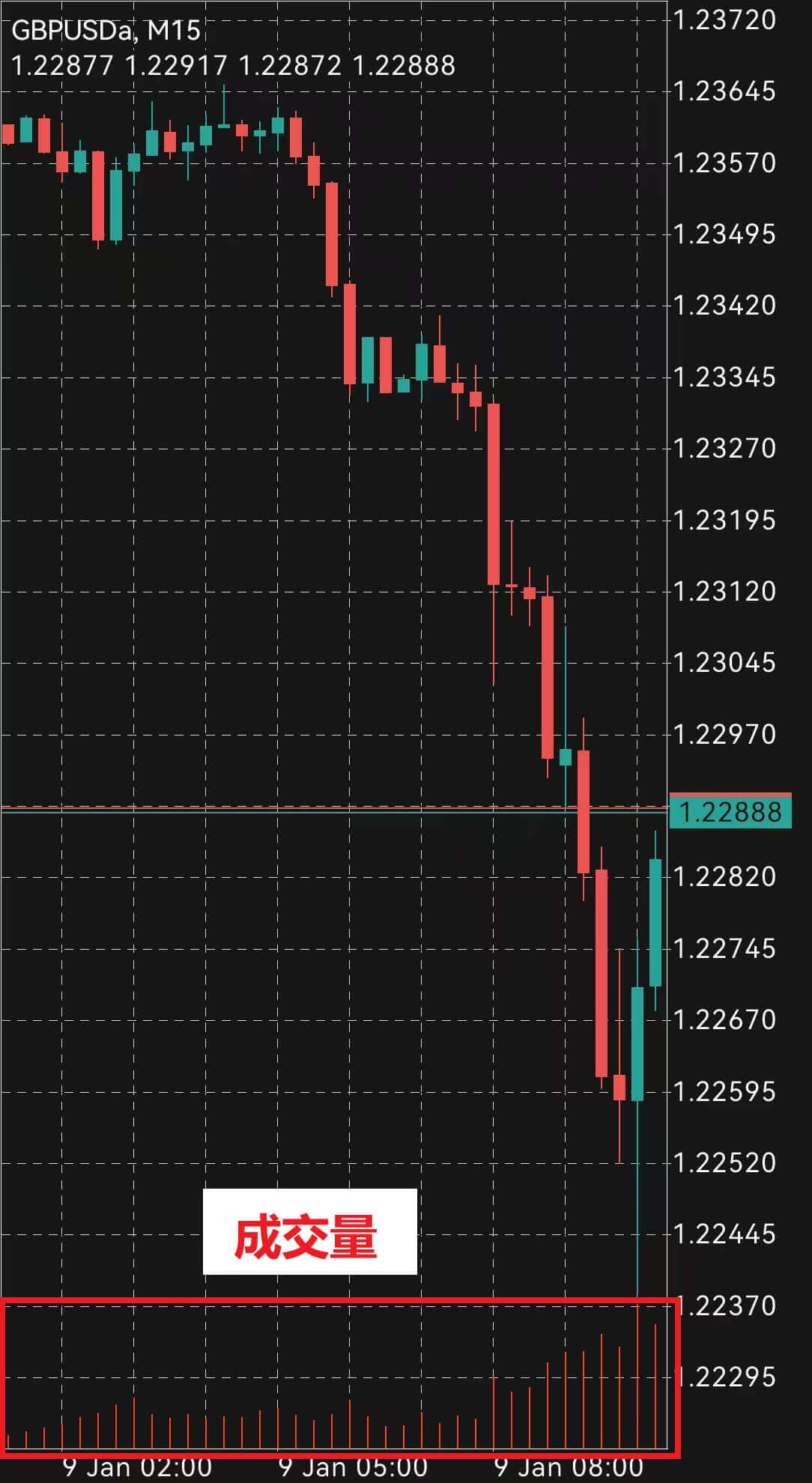 MT4內建成交量顯示(iOS)