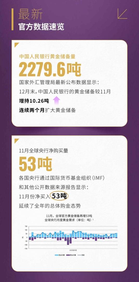 世界黃金協會：2024年11月全球央行維持強勁購金態勢 淨購買量53噸 - 圖片1