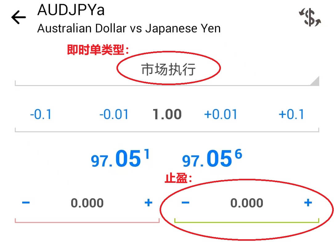 MT4市价单止盈设置(安卓)