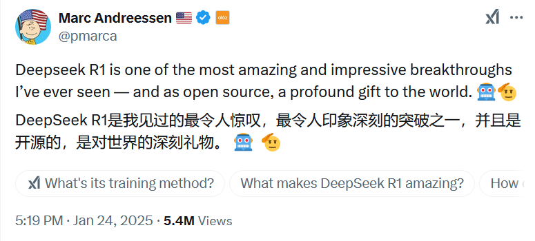 一夜之間，美國AI圈都在討論DeepSeek，股民焦慮“這是在做空英偉達嗎？” - 圖片4