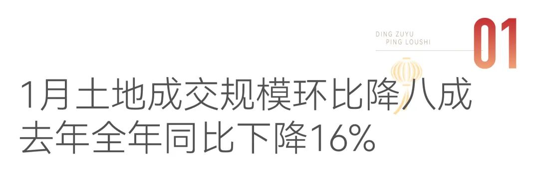 丁祖昱：1月百強拿地金額同比增40% 2025年仍將處於築底期 - 圖片1