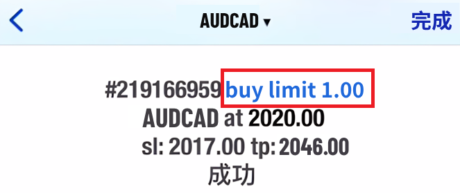 MT4下單完成提示(iOS)