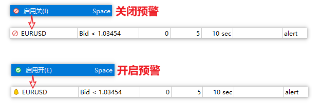 MT5警報管理-啟用