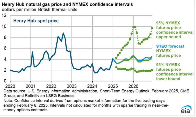 極地寒流影響，EIA將2025美國天然氣價格預測上調20% - 圖片1