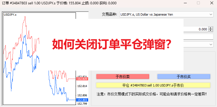 MT4關閉平倉彈窗